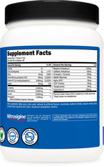 Nutricost etiqueta con lista de ingredientes y vitaminas para transparencia