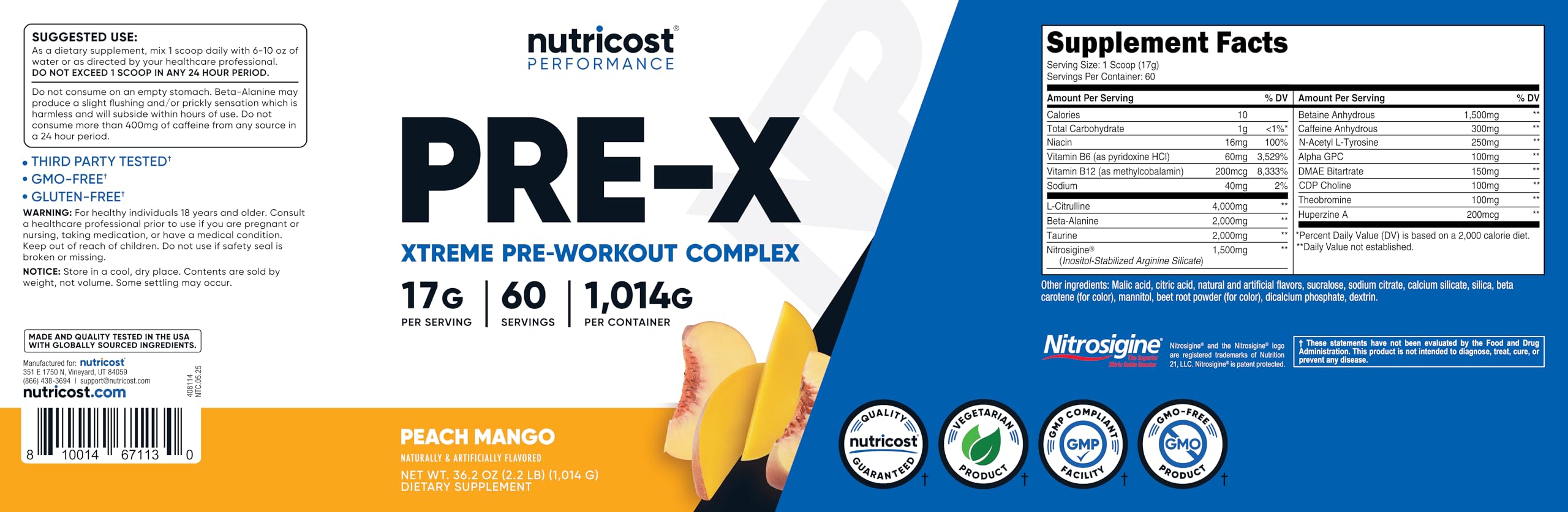 Nutricost uso en gimnasio antes de entrenar para energía y rendimiento
