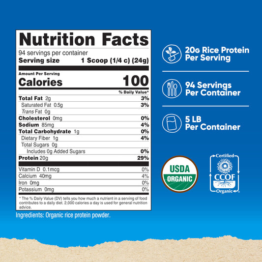 Nutricost polvo de proteína de arroz vista de textura fina y disolución fácil