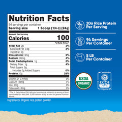 Nutricost polvo de proteína de arroz vista de textura fina y disolución fácil