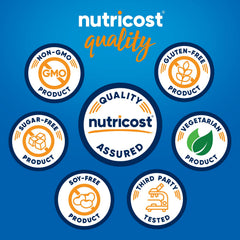 Nutricost cápsula en mano para comparar escala y dosificación práctica