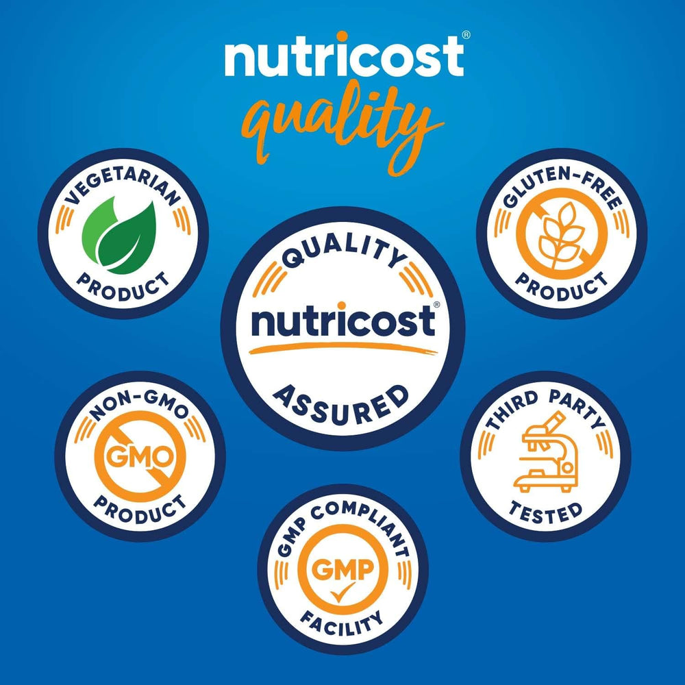 Nutricost etiqueta nutricional con información de quercetina y bromelina