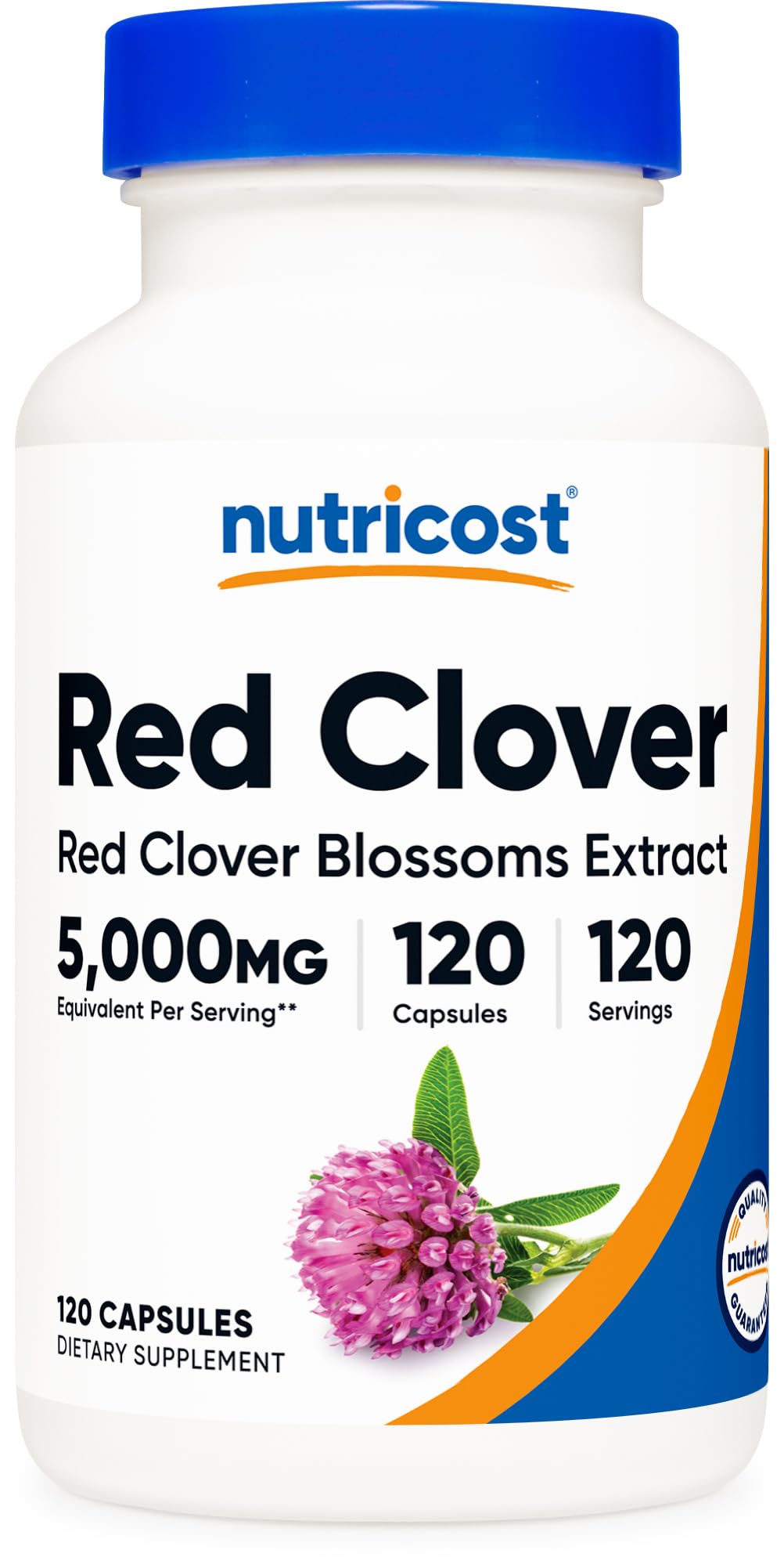 Nutricost frasco frontal mostrando etiqueta clara y beneficios