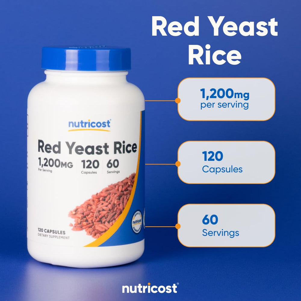 Nutricost frasco abierto revelando 120 cápsulas dentro, fácil conteo
