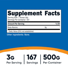 Nutricost scoop incluido indicando 3 g por dosis para control preciso