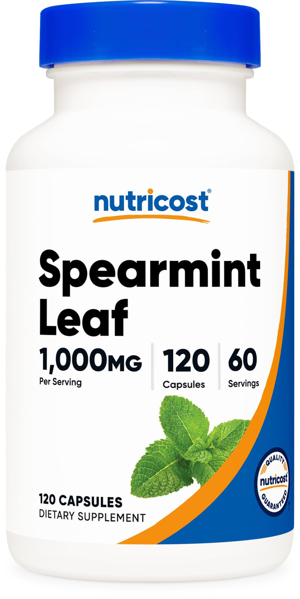 Nutricost frasco frente mostrando etiqueta y beneficios principales