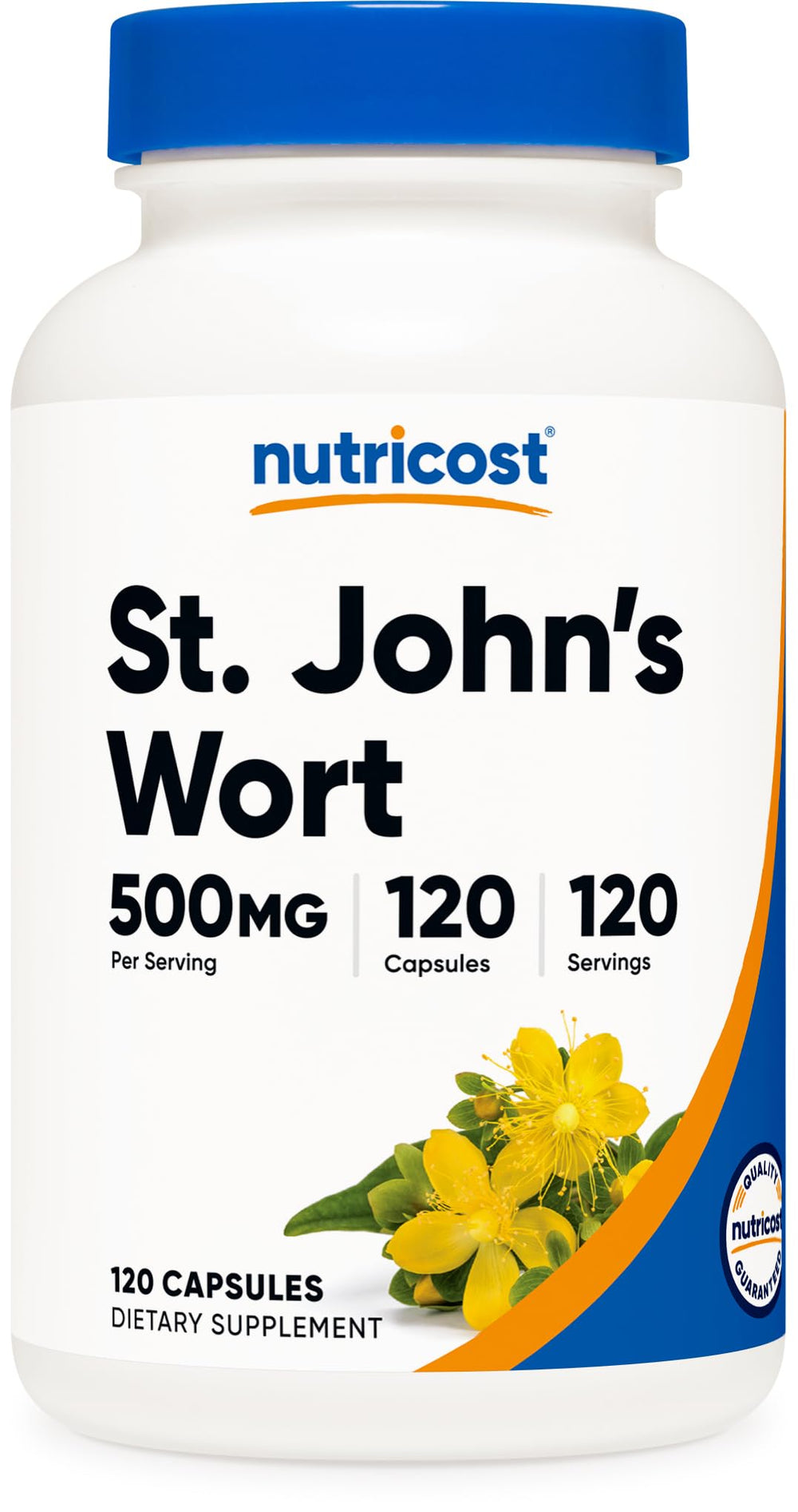 Nutricost frasco frontal mostrando 120 cápsulas y marca, transmite confianza