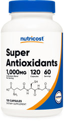 Nutricost frasco frontal mostrando etiqueta clara y beneficios