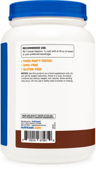 Nutricost comparativa tamaño 2lbs para visualizar porciones y almacenamiento