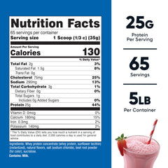 Polvo rosa de Nutricost Whey en primer plano, textura fina para mezcla fácil