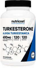 Nutricost frasco frontal mostrando 120 cápsulas y conveniencia diaria
