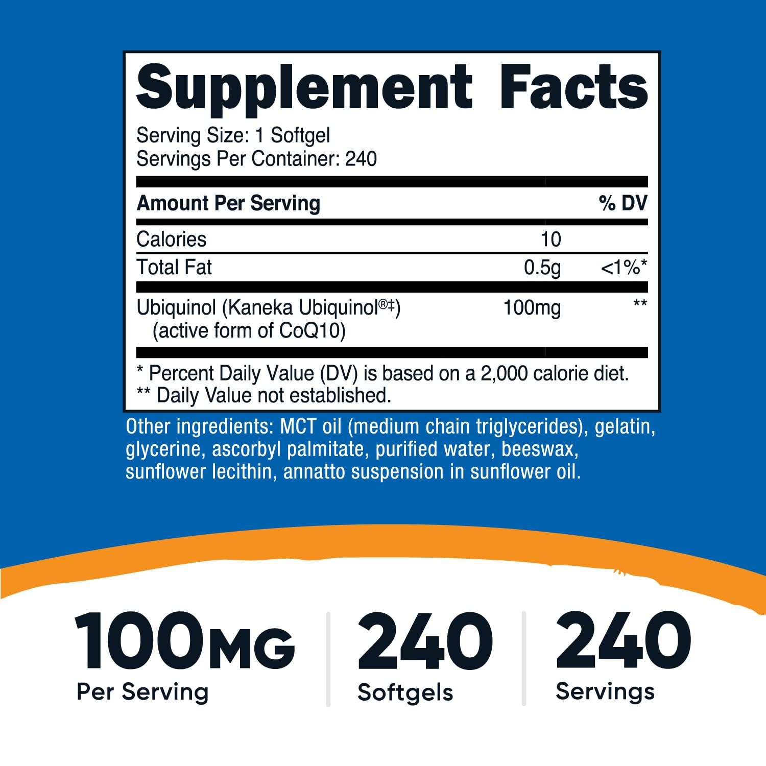 Nutricost primer plano de softgel translucido resaltando absorción