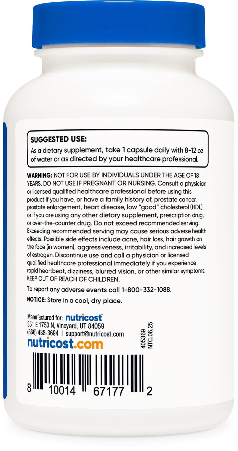 Nutricost frasco junto a rutina diaria para conveniencia y uso continuo