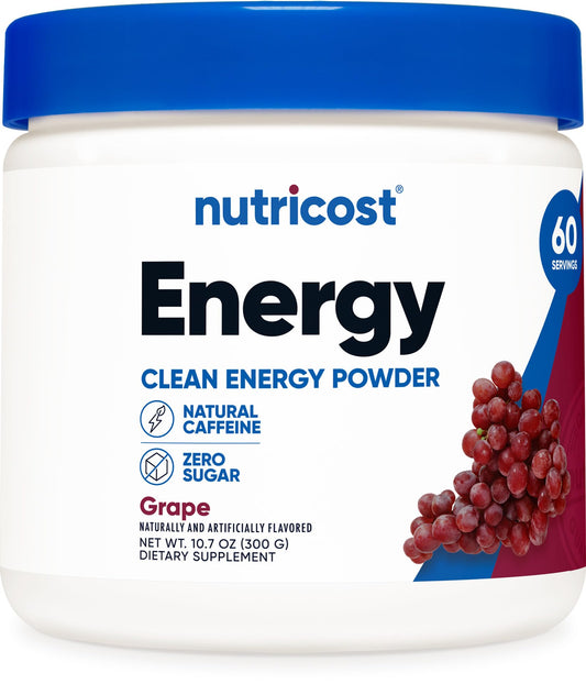 Nutricost envase frontal uva mostrando etiqueta clara y beneficios