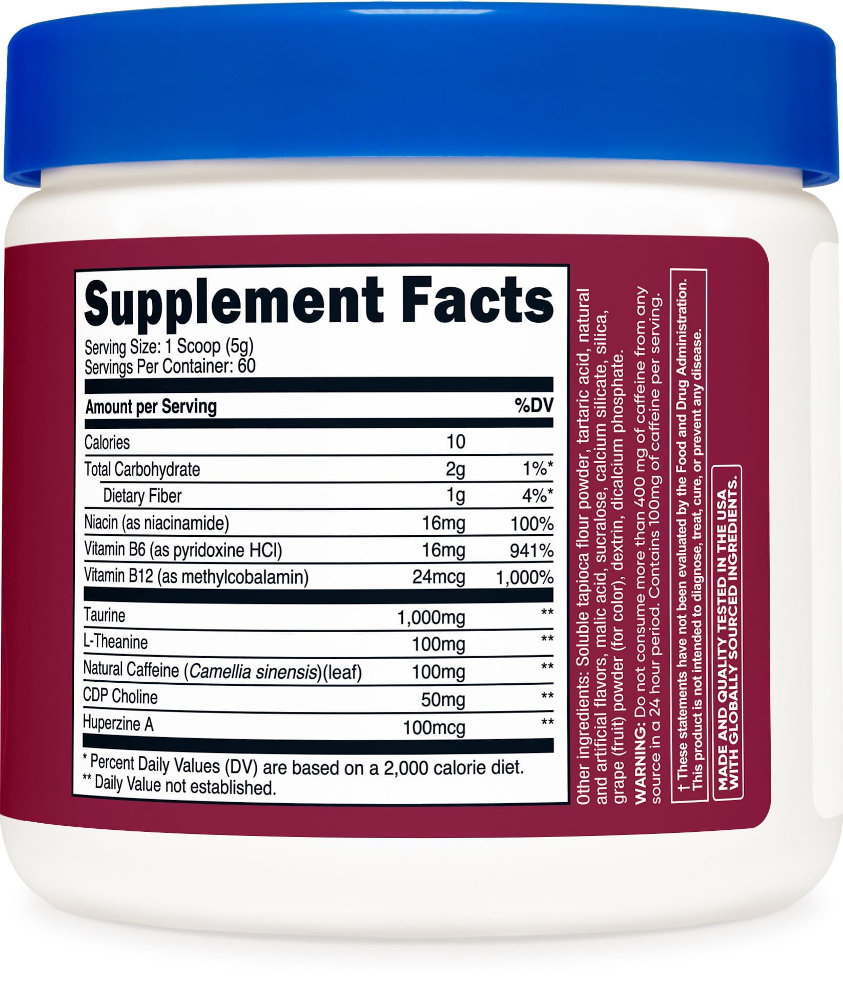Nutricost en gimnasio bebida uva lista para preentrenamiento energizante