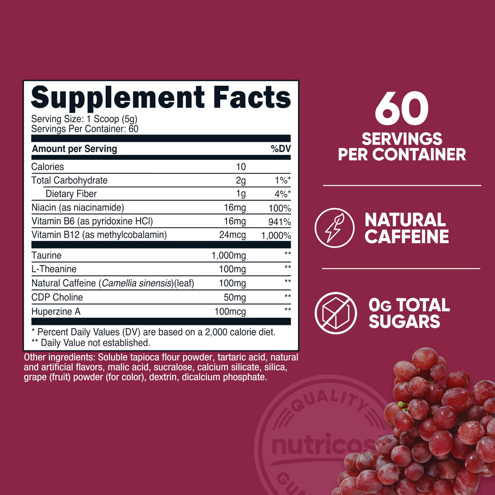 Nutricost polvo uva textura fina para mezcla rápida y sin grumos