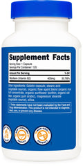 Nutricost etiqueta con información de 400 mg por cápsula y certificaciones