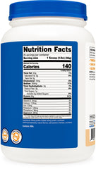 Nutricost comparación de tamaño con 2 LBS para referencia de contenido