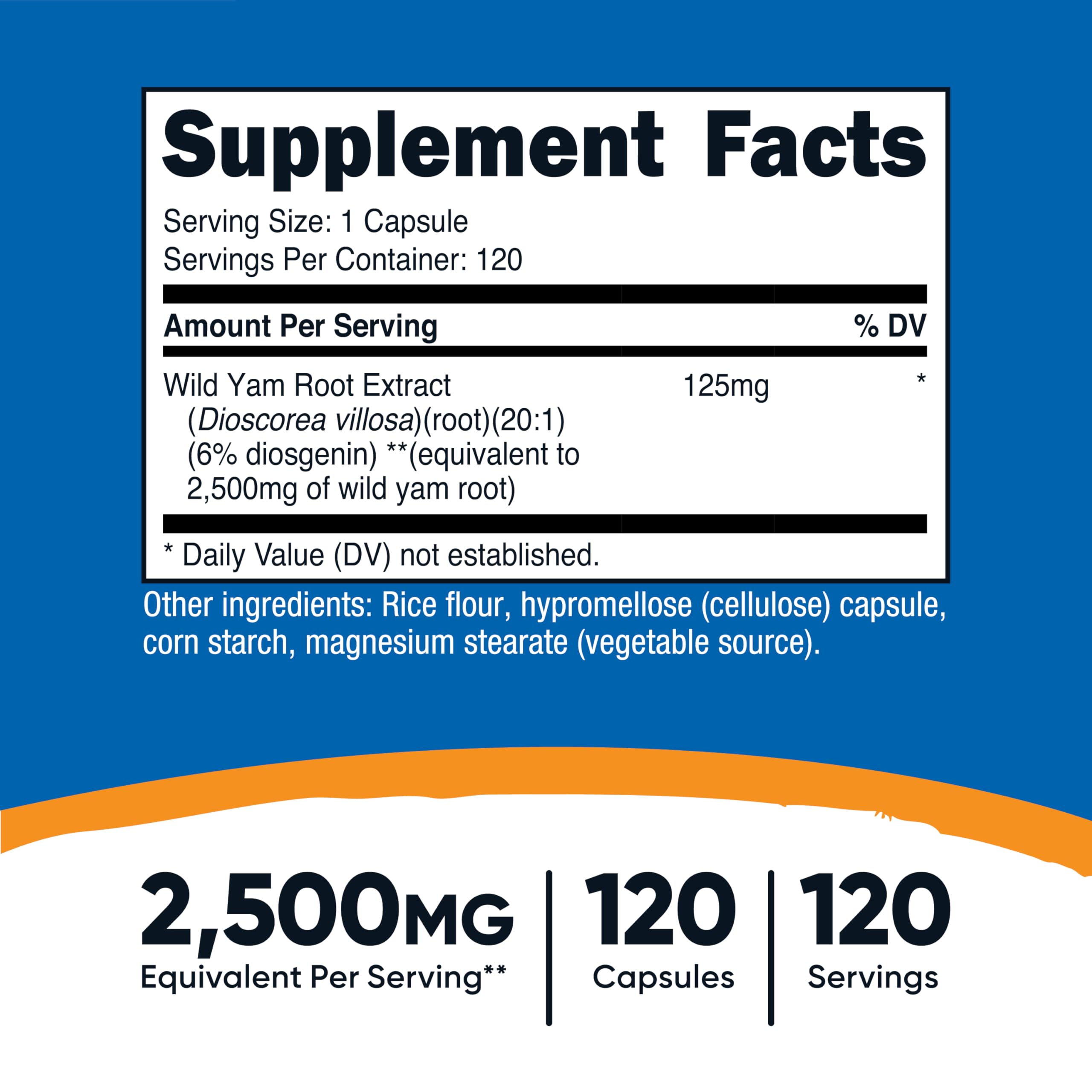 Persona sujetando cápsula Nutricost Wild Yam Root antes de ingerir, fácil dosificación