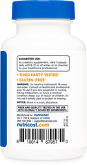 Nutricost etiqueta con ingredientes y certificaciones visibles