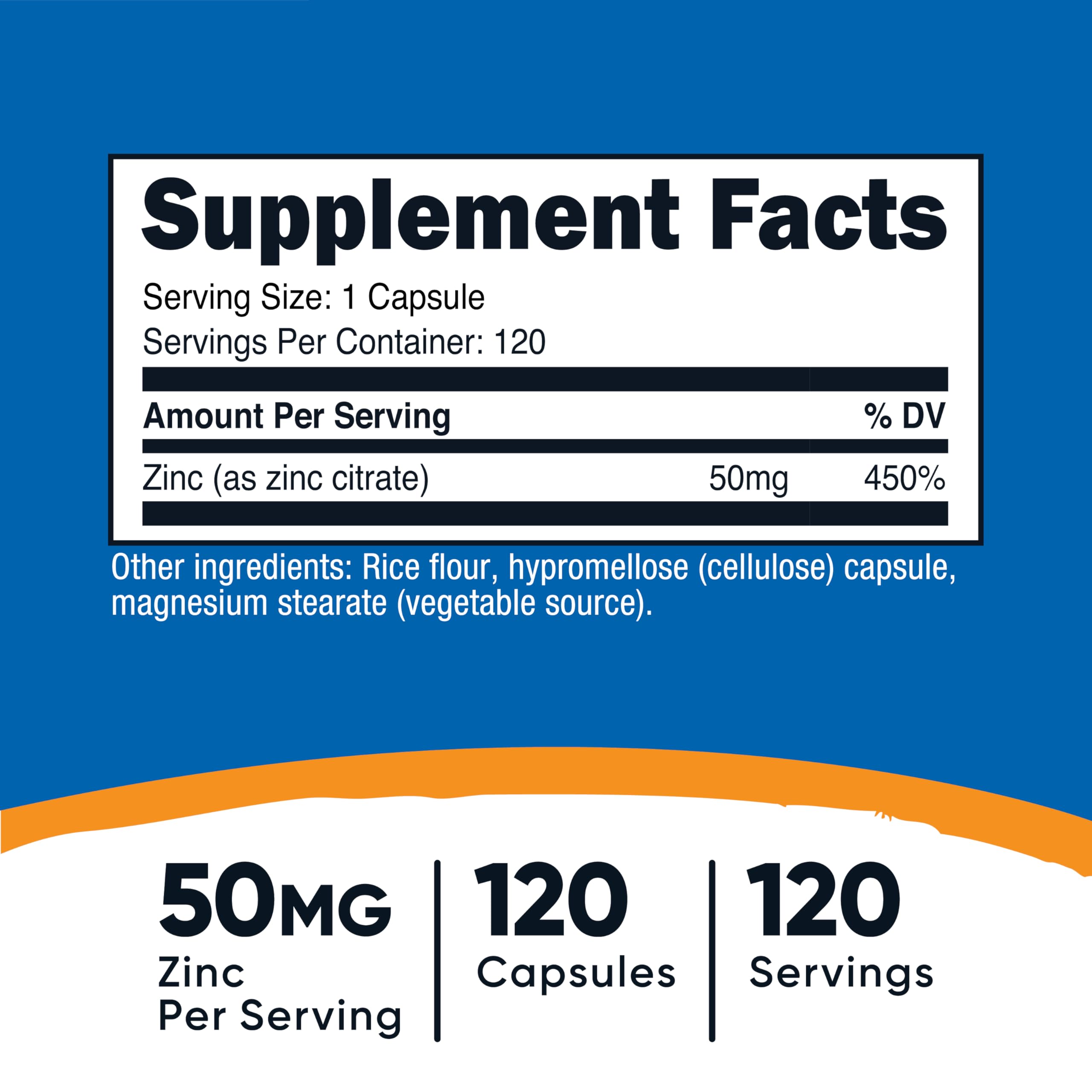 Plano detalle de una cápsula de Nutricost Zinc Citrate para apreciar su textura