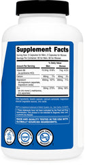 Nutricost ZMA etiqueta nutrional con ingredientes y certificaciones visibles