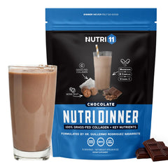 Nutri11 NutriDinner frente del empaque muestra la marca y conveniencia nocturna