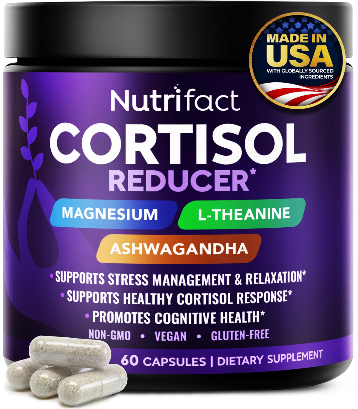 NutriFact frasco frontal mostrando diseño y claridad de ingredientes para confianza
