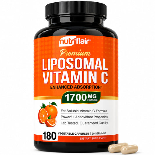 NutriFlair frasco delantero mostrando diseño y beneficio claridad de etiqueta