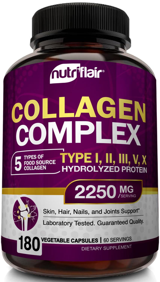 NutriFlair envase frontal mostrando 180 cápsulas y beneficios claros