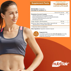NutriFlair jengibre y cúrcuma reunidos como ingredientes naturales