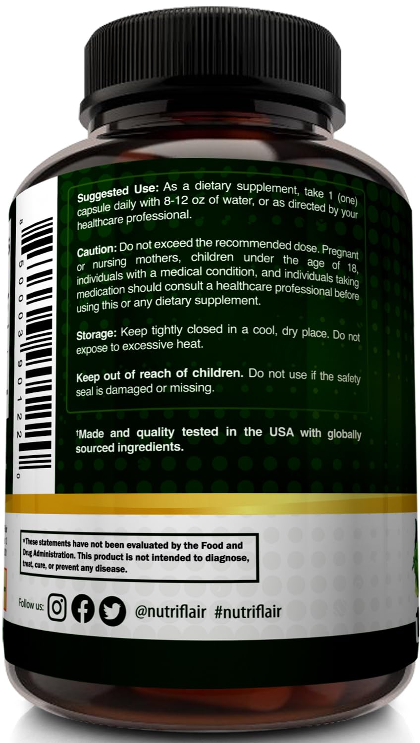 Sello de calidad GMP en envase NutriFlair que transmite confianza