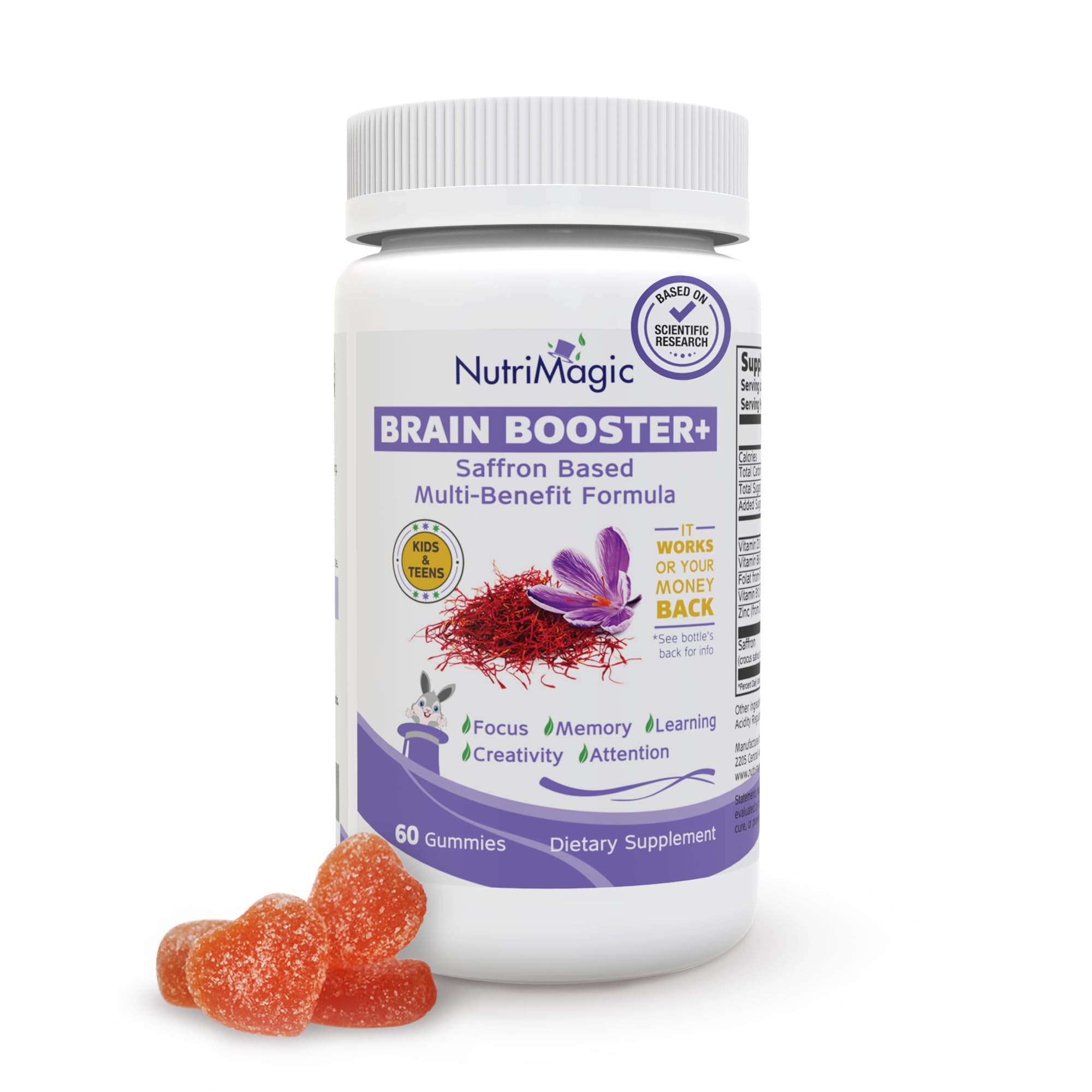 NutriMagic gominolas frontal mostrando el envase y beneficio de apoyo cognitivo