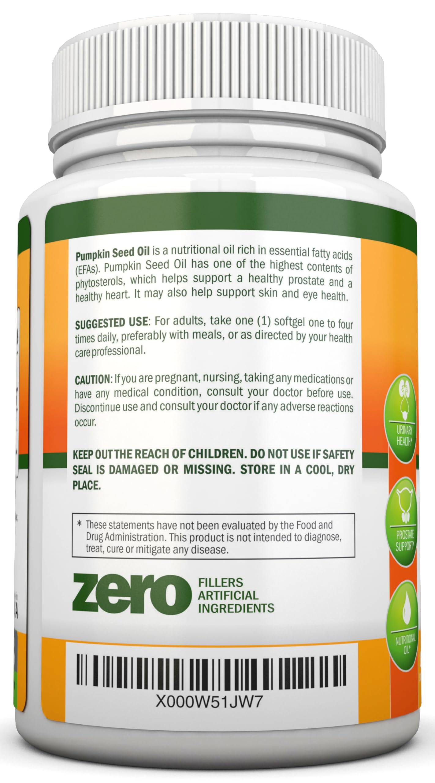 NutriONN semillas de calabaza crudas que ilustran la fuente natural y riqueza nutritiva