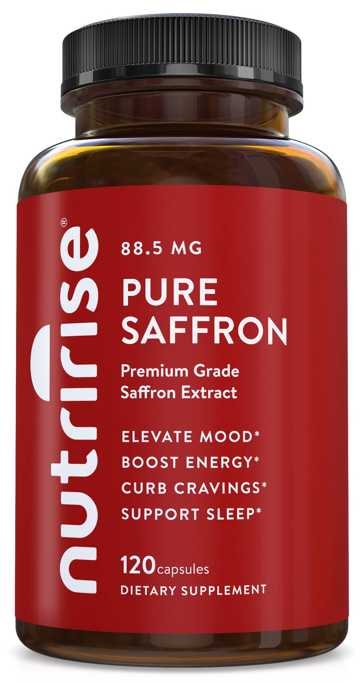NutriRise frasco frontal mostrando diseño y beneficios