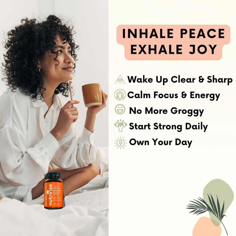 NutriRise cápsula junto a taza en rutina matinal para energía equilibrada