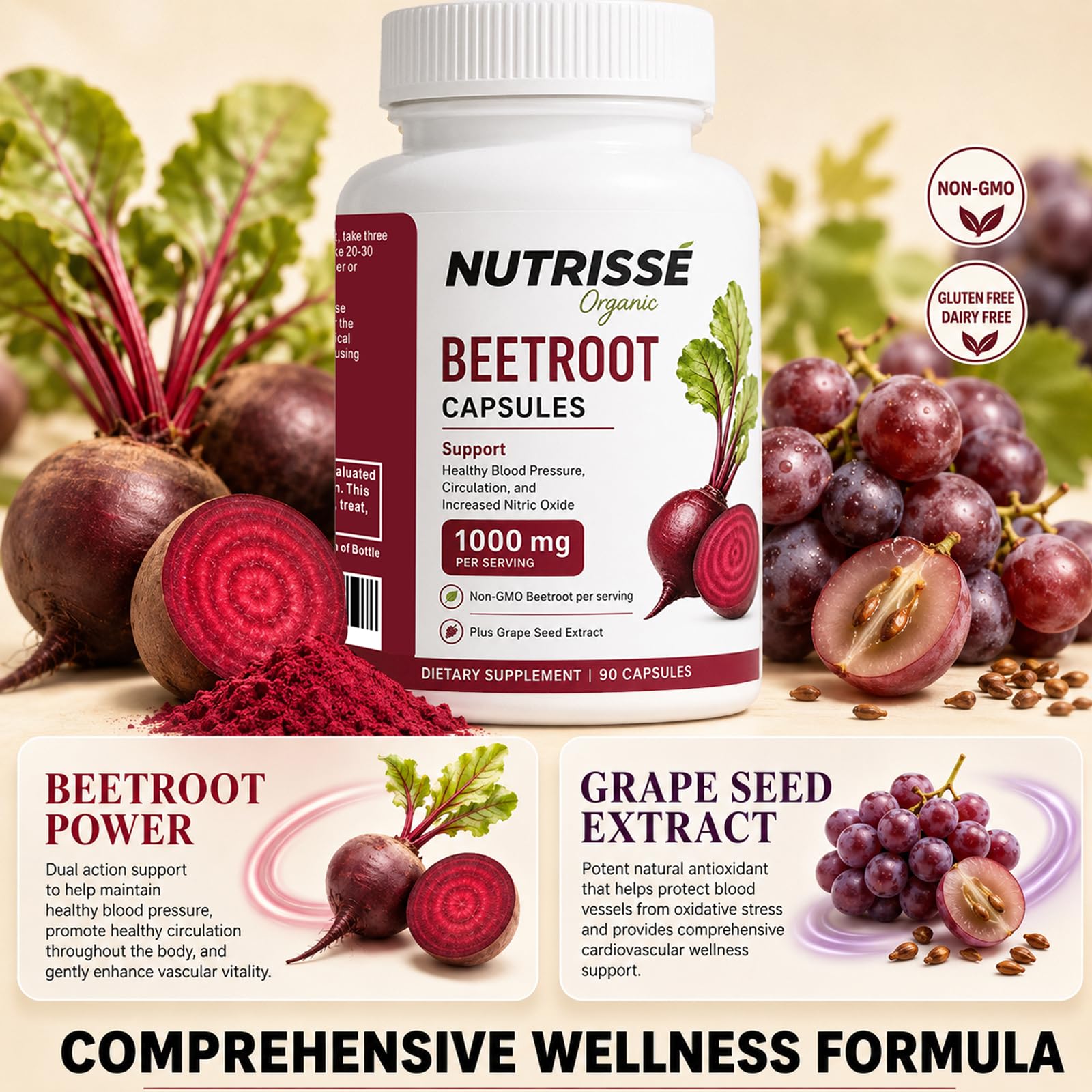 Nutrisse Organic etiqueta con ingredientes clara y fácil lectura