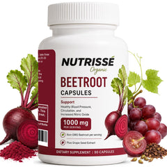 Nutrisse Organic frasco frontal mostrando 90 cápsulas y conveniencia