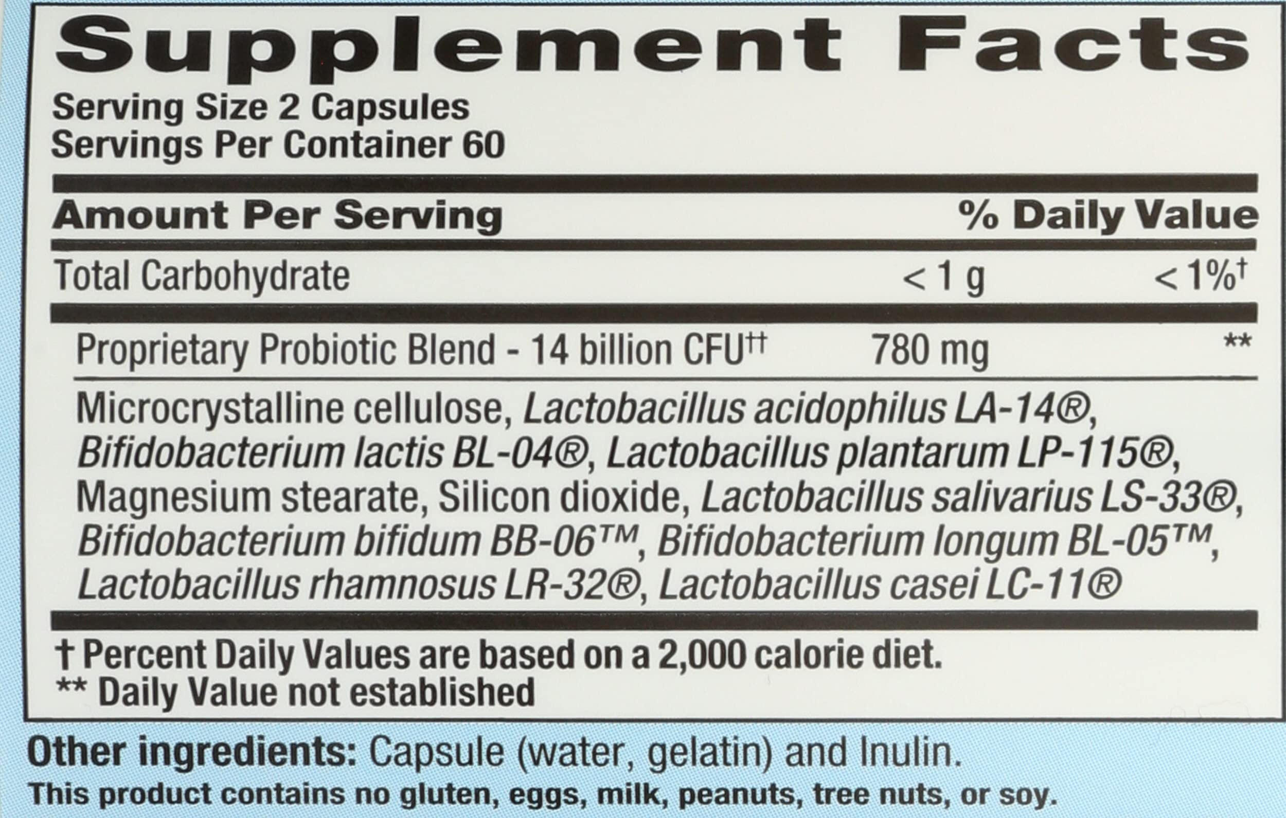Nutrition Now cápsula Pb 8 en mano para comparar tamaño y dosificación