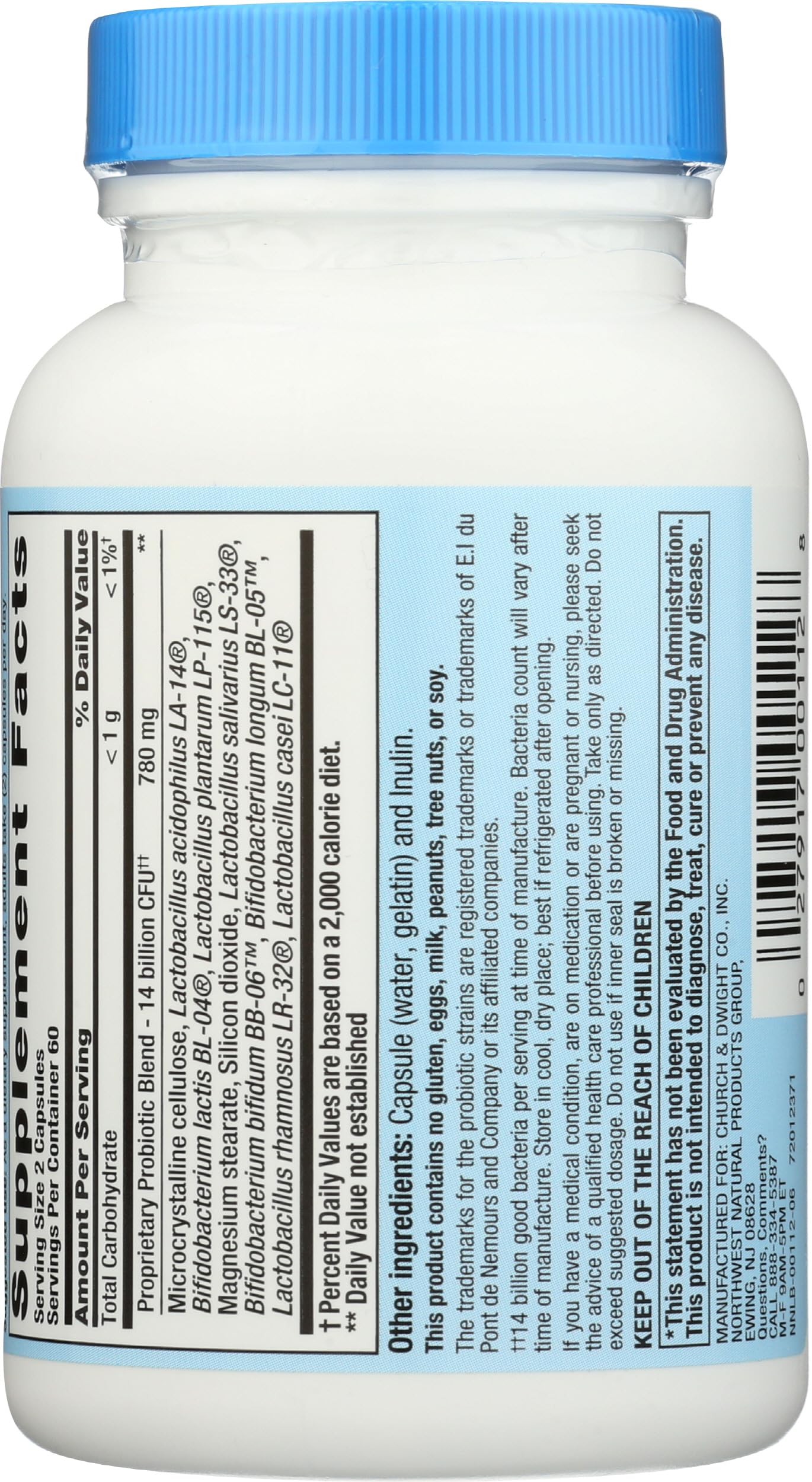 Nutrition Now cápsulas Pb 8 primer plano, muestra textura y tamaño