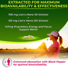 Nutrition Restore textura del extracto de hongos en acercamiento informativo