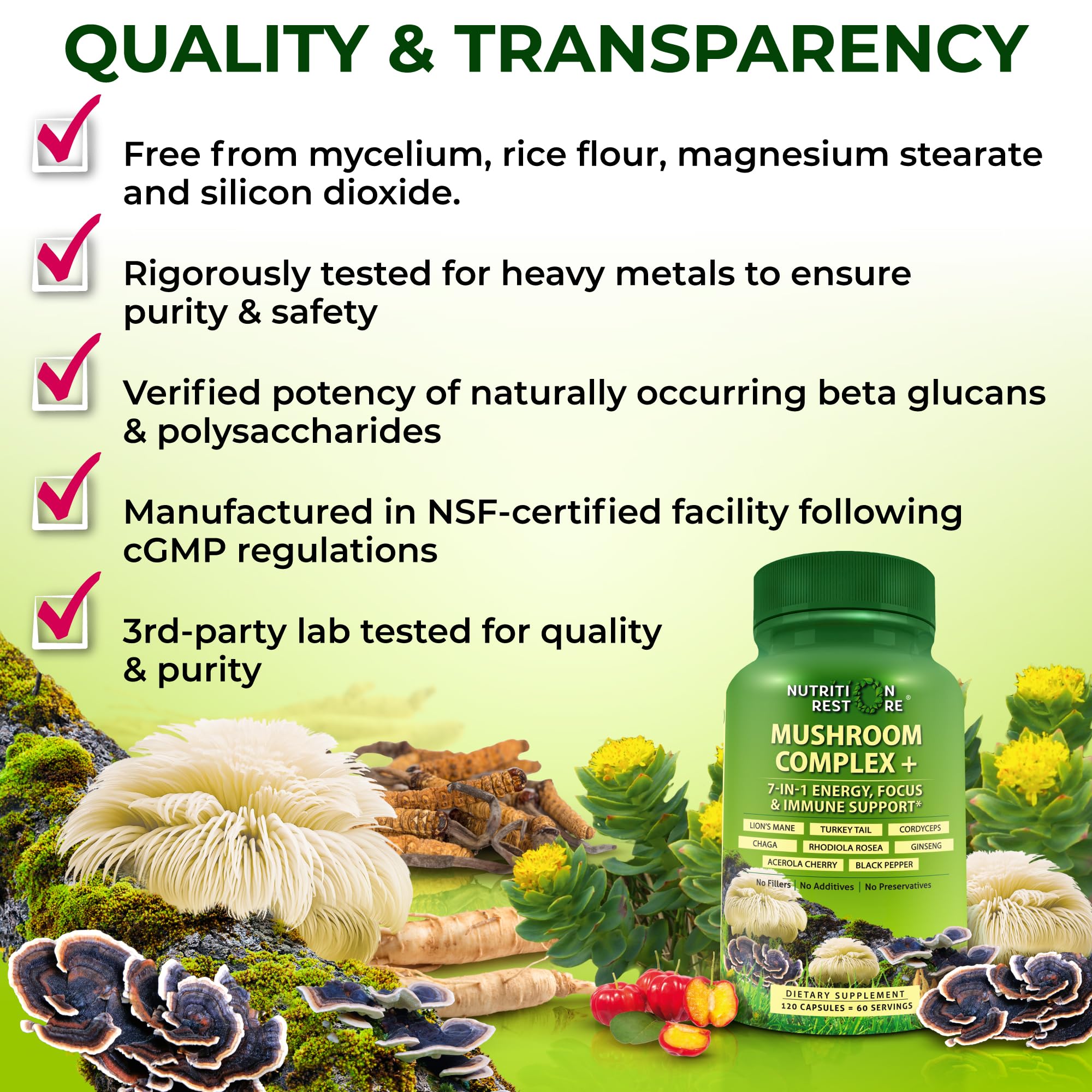 Nutrition Restore cápsula en mano mostrando tamaño y facilidad