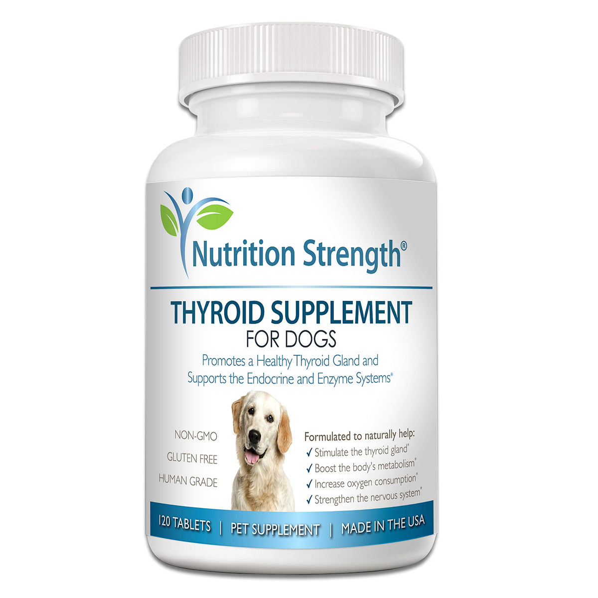 Nutrition Strength envase frontal mostrando el suplemento y facilidad de uso