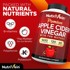 Etiqueta Nutrivein con información de dosis y orígenes de fabricación