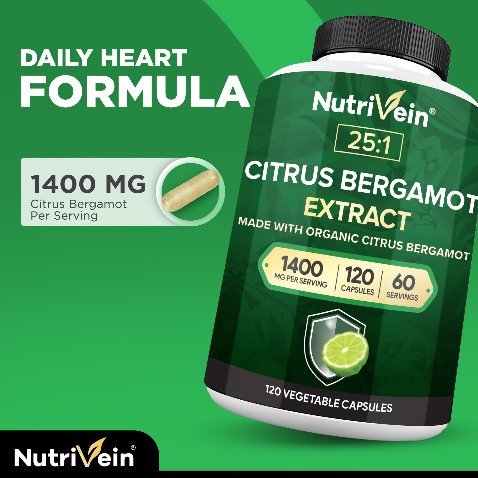 Nutrivein cápsula en primer plano fácil de tragar y vegana