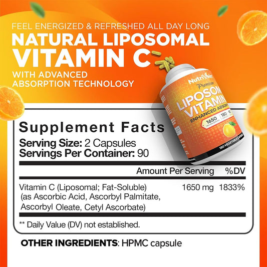 nutrivein cápsula en primer plano que muestra la textura liposomal y fácil absorción