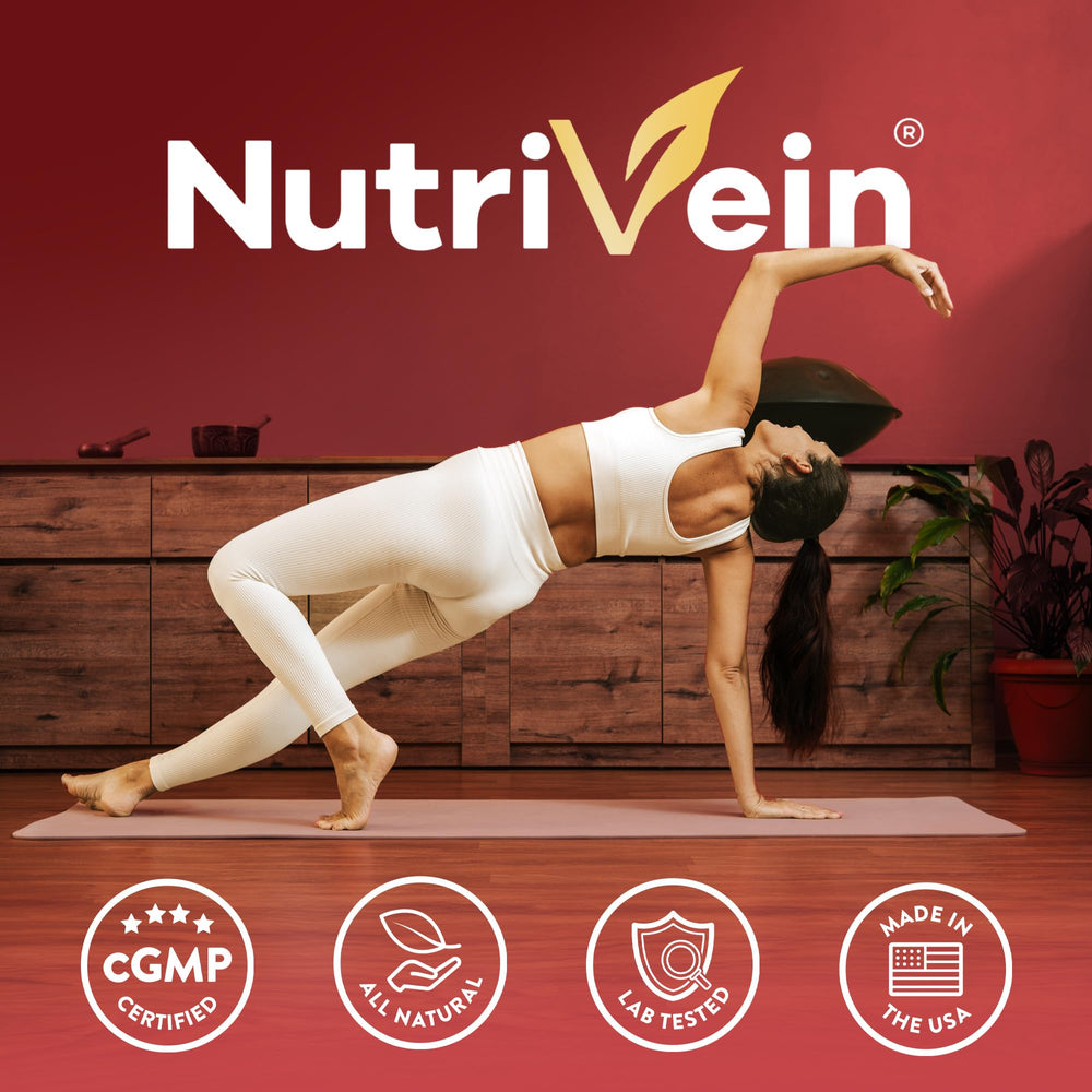 Nutrivein cápsulas sobre madera natural sugieren origen vegetal y pureza