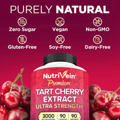 Nutrivein primeros planos de bilberry y apio, beneficio de soporte natural