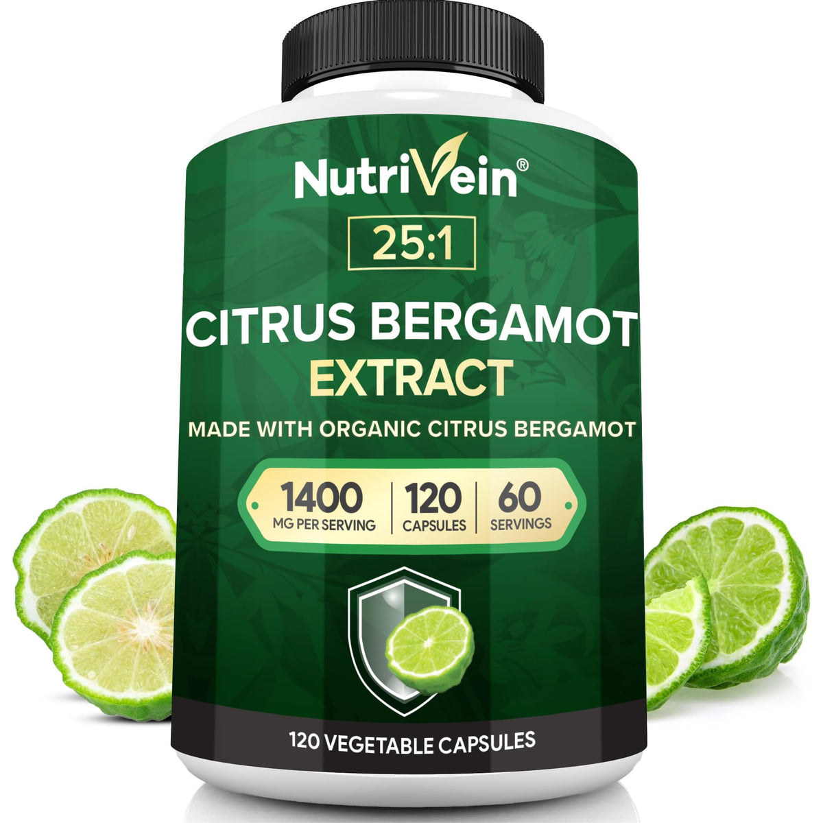 Nutrivein frasco delantero mostrando etiqueta y beneficio de concentración
