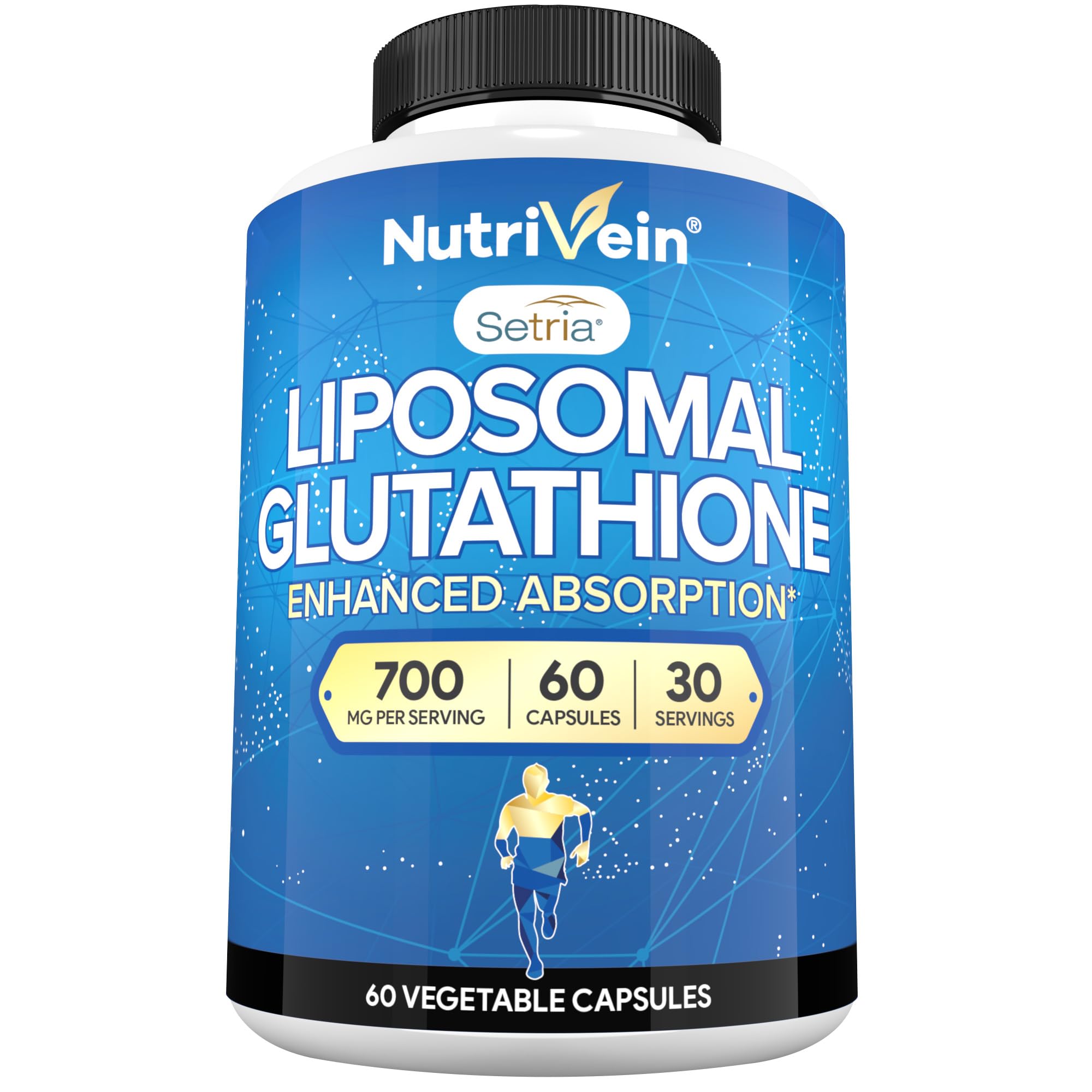 Nutrivein frasco frontal destacando 60 cápsulas y dosificación 700 mg